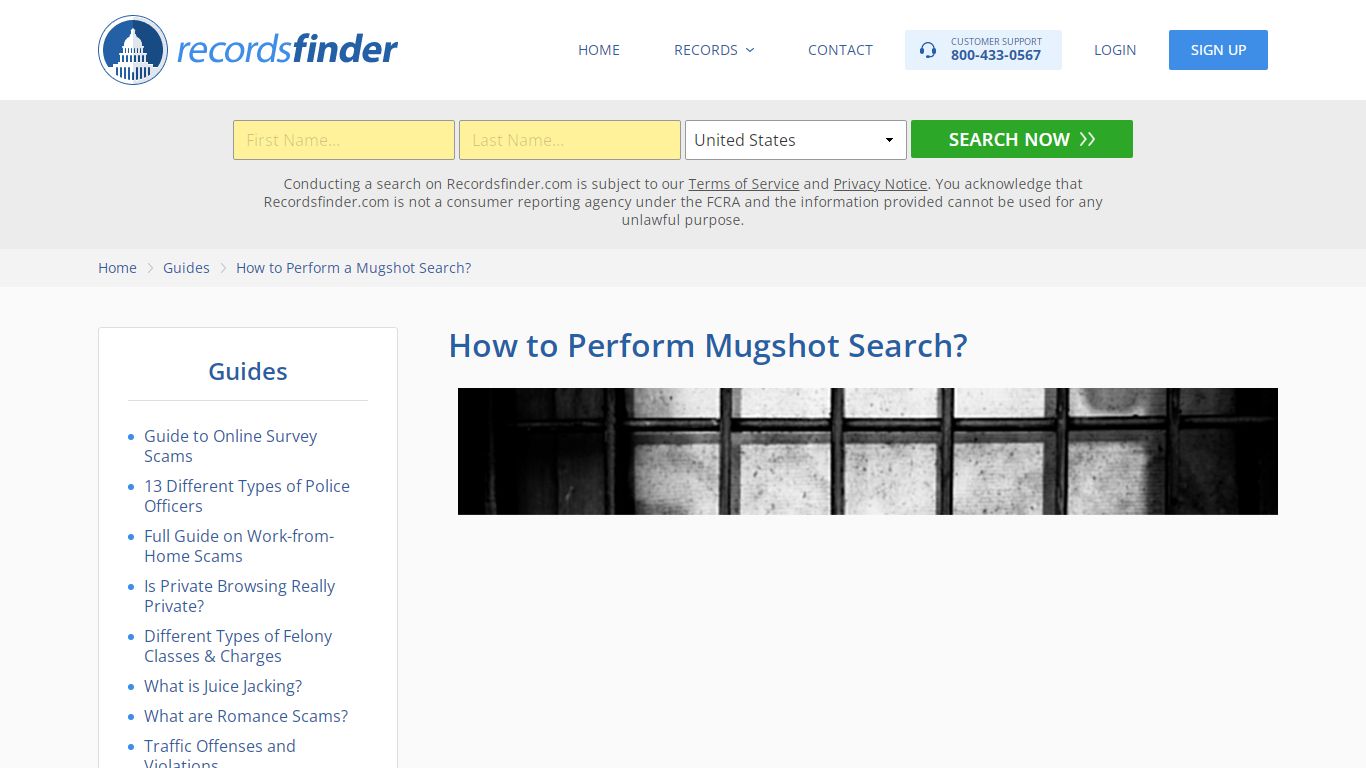 8 Free Ways to Find Your Past and Current Mugshots - RecordsFinder